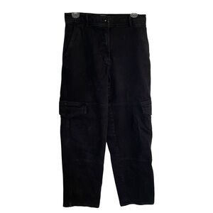 Wilfred Free Aritzia  Dark Cargo Pants Size 4 black utility retro